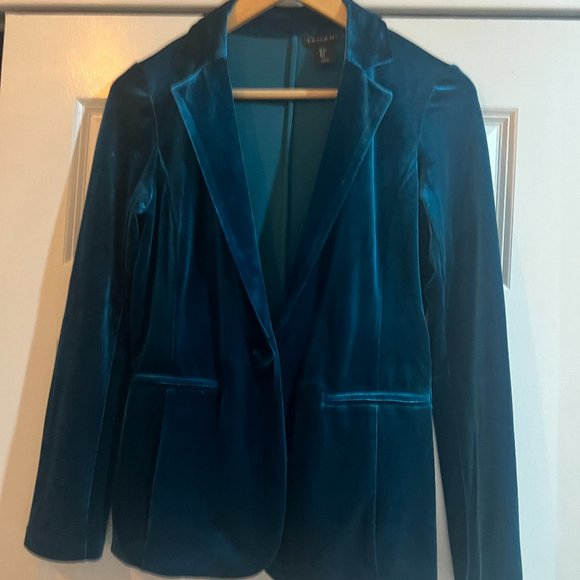 Teal Velour Blazer - size small - Picture 3 of 5
